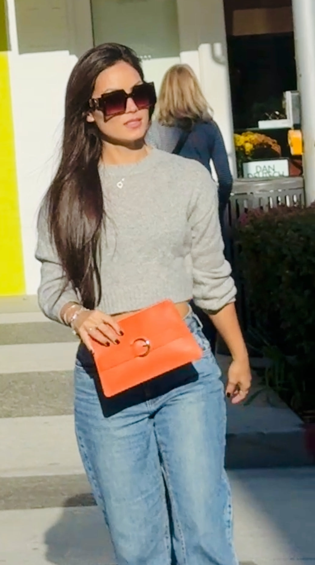 Red Goat Leather Wristlet