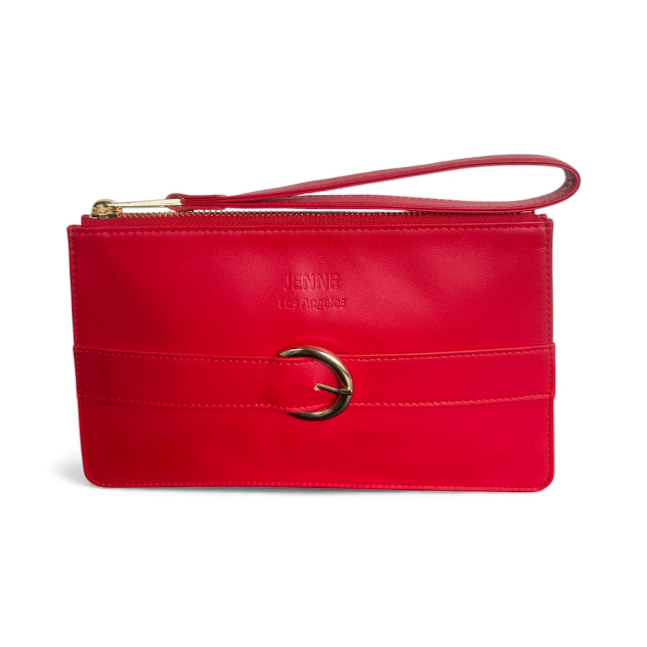 Red Goat Leather Wristlet